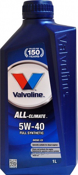 Масло моторное VALVOLINE ALL CLIMATE C3 5W40 1л. синт.