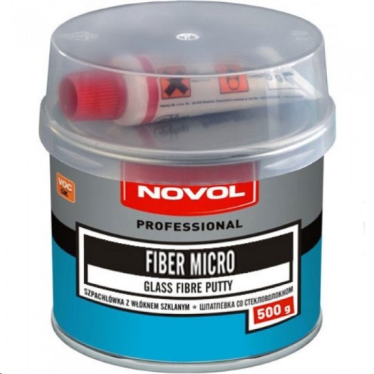 Шпатлевка Novol FIBER MICRO 0,5 кг со стекловолокном