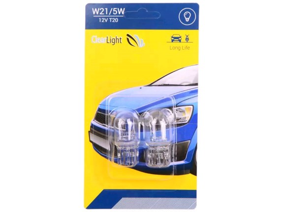 Лампа Clearlight 12V W21/5W (блистер 2 шт.)