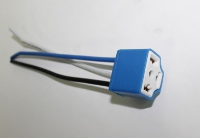 Разъем (колодка) под лампу H4 (с проводами) прямой, керамика