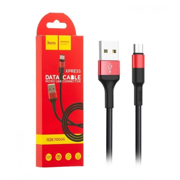 Кабель USB - micro USB /Android/ 1м, 2A, нейлоновая оплетка