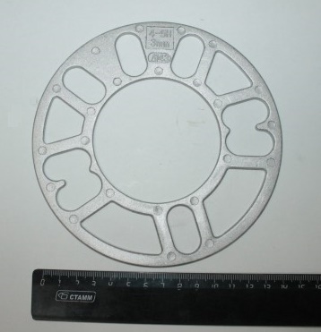 Проставка для изменения вылета колеса, 152/76, 4/5 отверстий, толщина 3мм