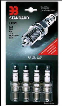 Свечи *LPG2 для ВАЗ 2104-08,2109,21099, Г-31029,3110, Г-3302 (газ. оборуд.) (бл.4 шт) Энгельс