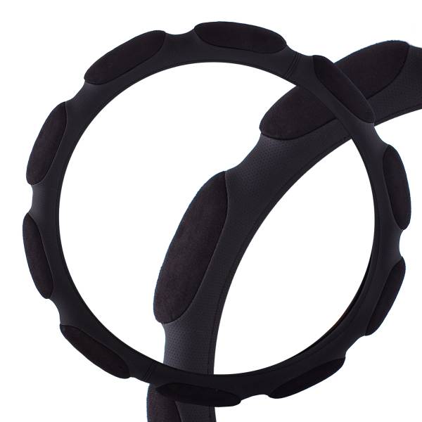 Оплетка руля L 39-40 см спонж (10 подушек) черная