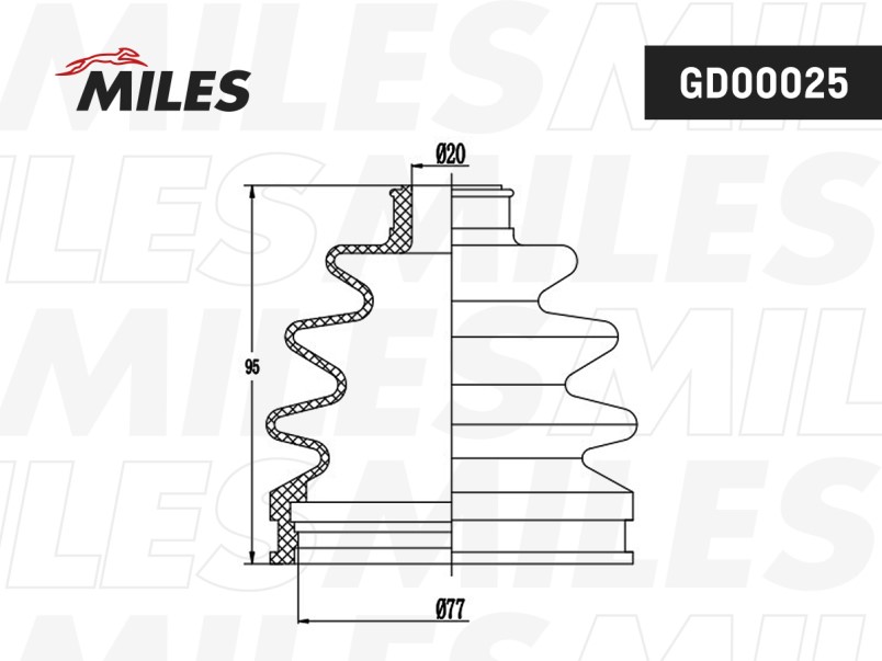 Пыльник ШРУС HYUNDAI ACCENT 03- (ТАГАЗ) наружн. GD00025