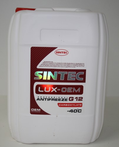 Антифриз Sintec LUX -40 G-12+ 10кг. красный