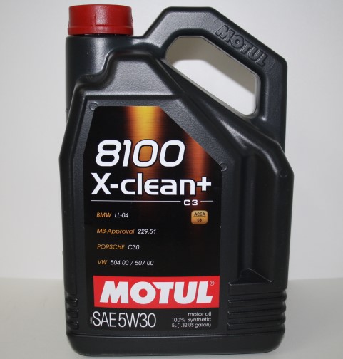 Масло моторное MOTUL 8100 X-CLEAN PLUS 5W30 5л. синтетика VW 504 00 / 507 00 ; PORSCHE C30 ; MB-Approval 229.51 ; BMW LL