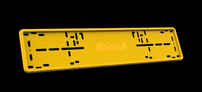 Рамка под номер RCS силикон желтая 1шт.