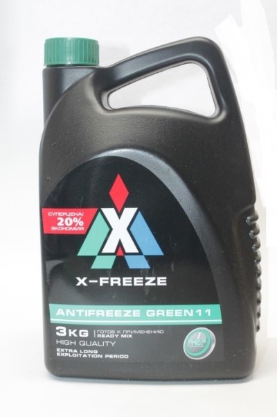 Антифриз X-freeze Green  3кг. зеленый