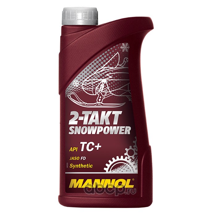 Масло моторное MANNOL 2 такт Snowpower  TC+  (синт.)  спецмасло для снегоходов   1л  7201