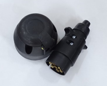 Электроразъем прицепа (фаркопа) розетка+вилка пластик 7 контактов