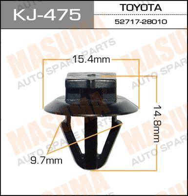 Пистон (клипса крепежная пласт.) KJ-475 черная
