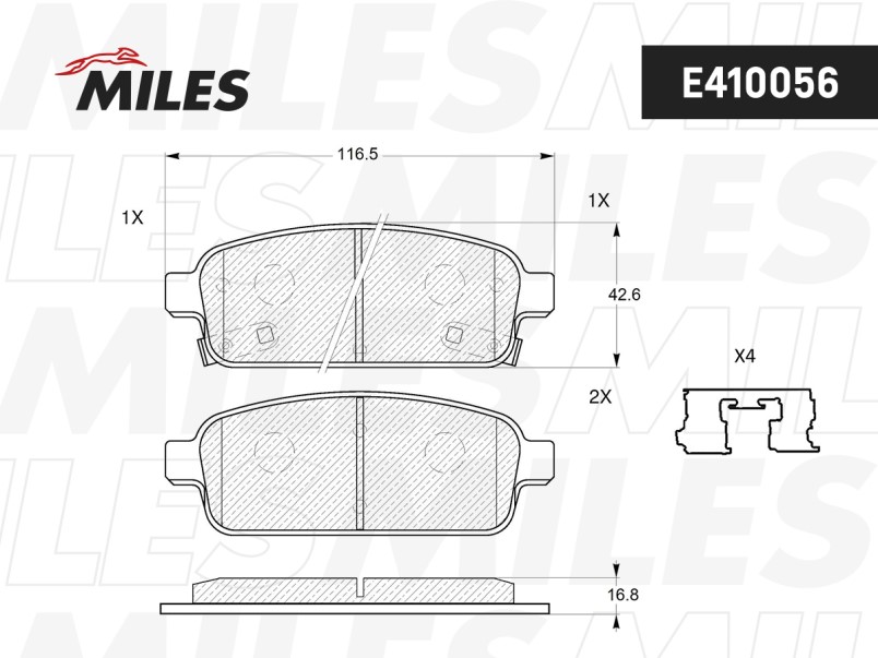 Колодки тормозные задние Chevrolet Cruze 09-- 15, Astra J 09-- 15, Orlando 11--, Zafira 11--