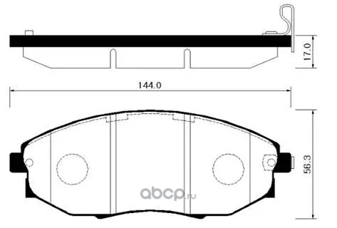 Колодки тормозные дисковые передн CHEVROLET: EPICA 04-06 / SUZUCI: VERONA 04-06 / DAEWOO: TOSCA 06- HP2015