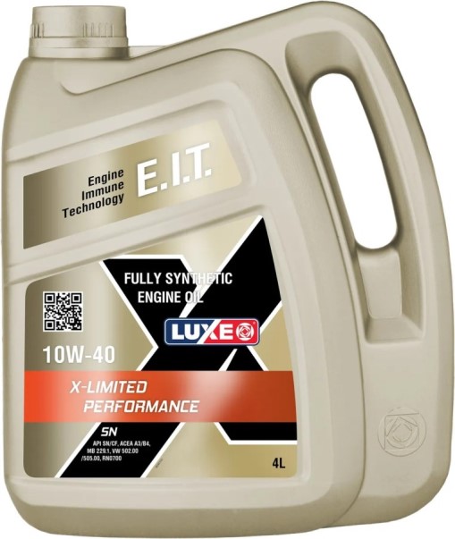 Масло моторное LUXE Premium X-LIMITED PERFORMANCE 10W40 SN/CF, A3/B4 синт. бенз./дизель (4л)