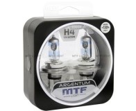 Лампа MTF H4-12-60/55 +130% 3300K Argentum набор 2шт
