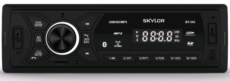 SKYLOR Проигрыватель BT-345 MP3,USB,SD 4x45ВТ