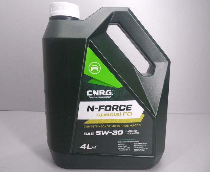 Масло моторное C.N.R.G. N-Force Special FO 5W30 ACEA A5/B5, API SN/CF синт. (4л)