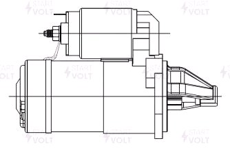 Стартер Mitsubishi Lancer IX 03--, Colt V 00--, Carisma (95- 1.3i 1.6i 1,2кВт