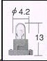 Лампа KOITO 12V W 80mA  с патроном d=4,2мм. /1563/