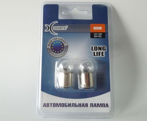 Лампа Xenite 12V R5W (BA15s)  Long Life блистер 2шт