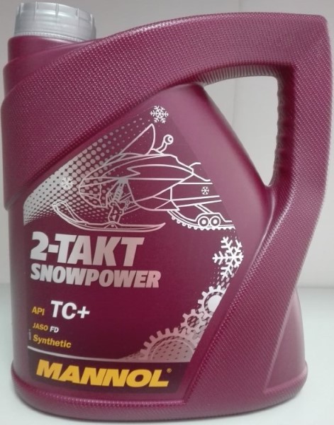 Масло моторное MANNOL 2 такт Snowpower  TC+  (синт.)  спецмасло для снегоходов   4л