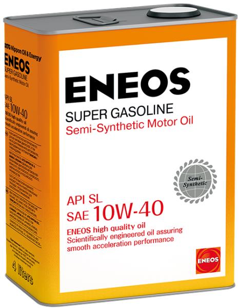 Масло моторное ENEOS SUPER GASOLINE SL 10W40 4л. п/синт.