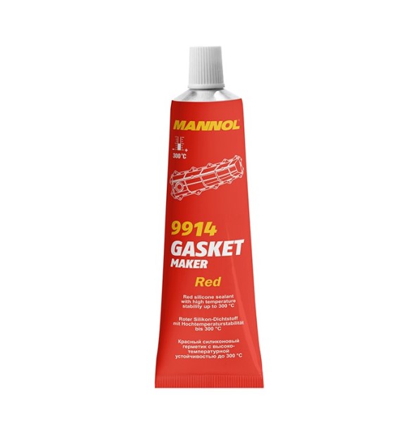Герметик прокладка красный силиконовый Gasket Maker Red (от -50 С до +300 С) 85гр 9914