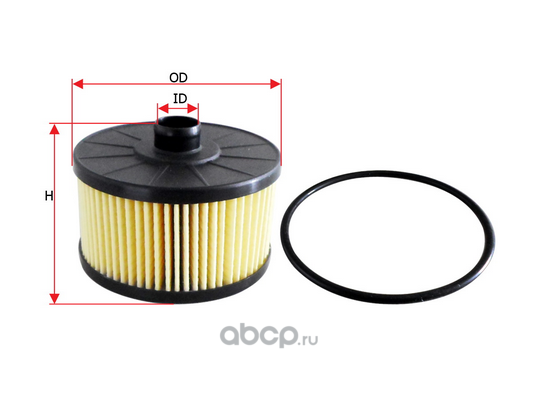 Фильтр масляный (элемент) NISSAN QASHQAI 1,2 2013 - MERCEDES-BENZ CITAN 1,2 2013 - EO18220