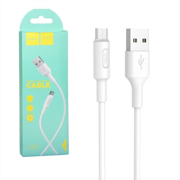 Кабель USB - micro USB /Android/ 1м, 2А, белый