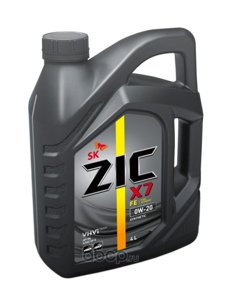 Масло моторное Zic Х7 FE 0W-20  (синт)  SN   ILSAC GF-5 4л.