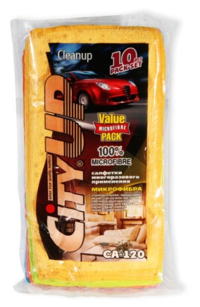 Салфетка микрофибра 30х30 набор 10шт.(1шт=0,1)