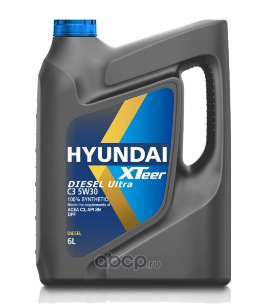 Масло моторное Hyundai XTeer D700 5W30 C2/C3 (6л.) синт. (диз.)