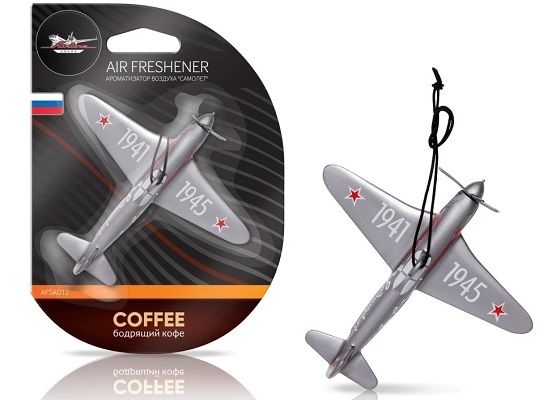Освежитель (ароматизатор) подвесной  Самолет  бодрящий кофе