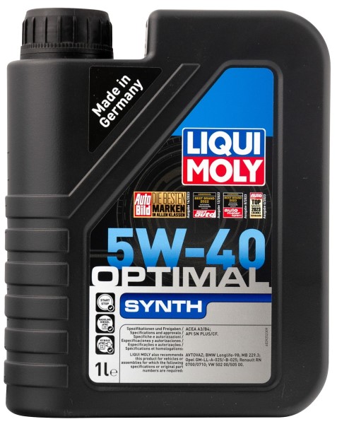 Масло моторное LIQUI MOLY OPTIMAL Synth 5W40 1л. синтетика /SM/CF/