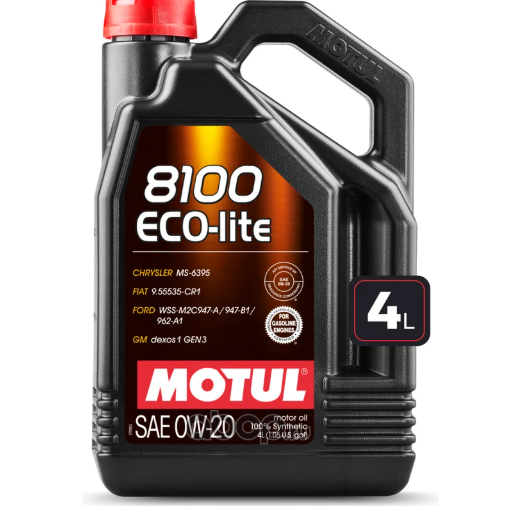 Масло моторное MOTUL 8100  Eco lite  0W20  (синт.) моторное масло  4л