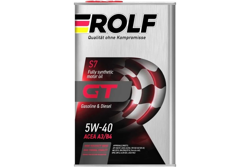 Масло моторное ROLF GT 5W40 API SN/CF синт. 1л /жесть/