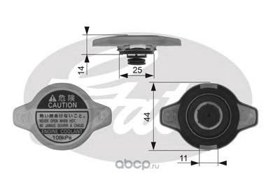 Крышка радиатора Honda/Mazda/Toyota/LEXUS 1.1 bar