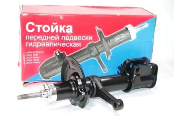 Стойка амортизаторн. передняя 1119 (под бочкообразную пружину) левая масл.