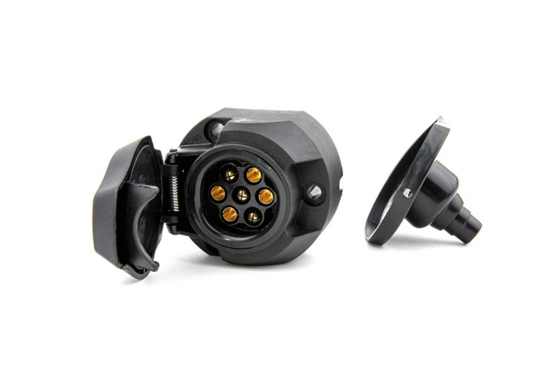 Разъем прицепа пластмассовый 7 конт. (розетка) герметичный