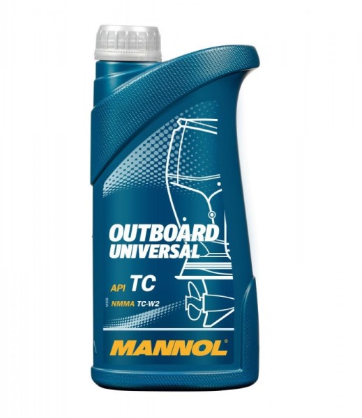 Масло моторное MANNOL 2 такт. 7208 OUTBOARD Universal  W2 минеральное 1л. подвесных лодочных моторов с водяным охлажден