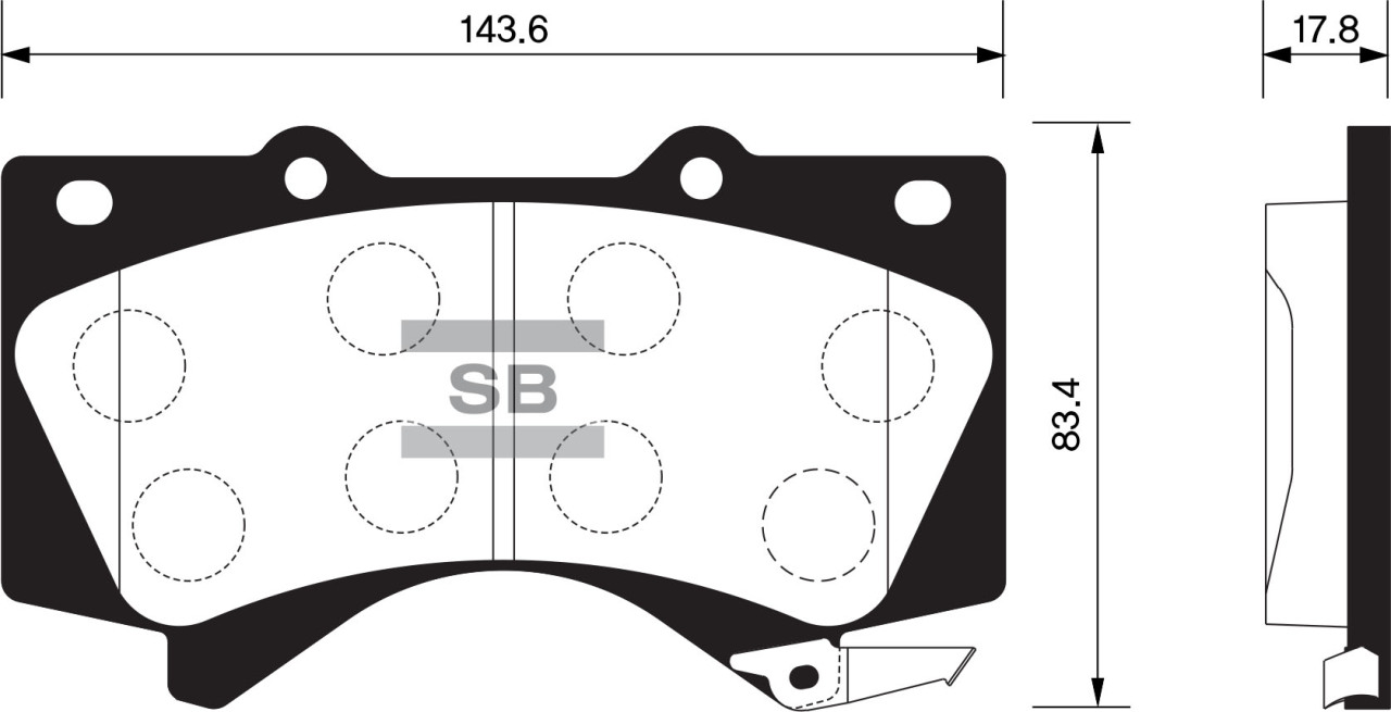 Колодки дисковые Toyota Land Cruiser 4.7 V8/4.5D V8 08) передние