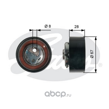 Ролик ГРМ Chery Tiggo натяжной до 2014 г. н/о