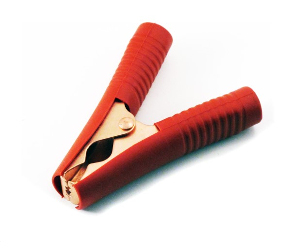 Крокодилы /зажим/ 90 мм (крас., плюс, с изол.)