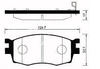 Колодки тормозные Rio 05--, Accent(Verna) 05--, Hyundai i20 08-- перед.