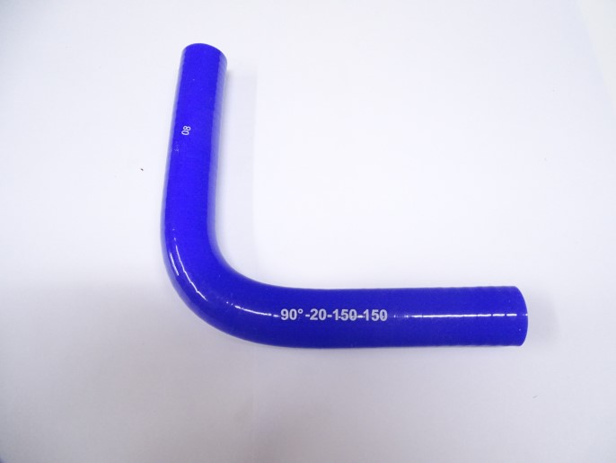 Патрубок угловой(90) силикон d20, L150x150 (3 нити, стенка 4мм)