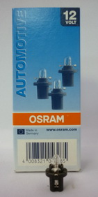 Лампа Osram 12V W1,2W B8.5d 2.0 mm PCB /2721MF/ с патроном