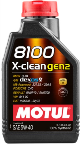 Масло моторное MOTUL 8100 X-CLEAN GEN2 5W40 1л. синтетика