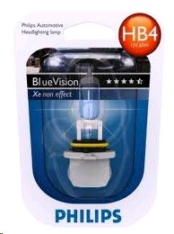 Лампа PHILIPS HB4-12-55 BLUE VISION 4000K  9006 блистер