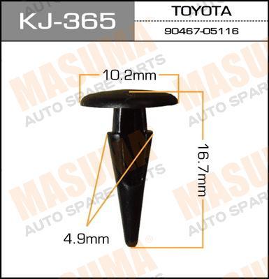 Пистон (клипса крепежная пласт.) KJ-365